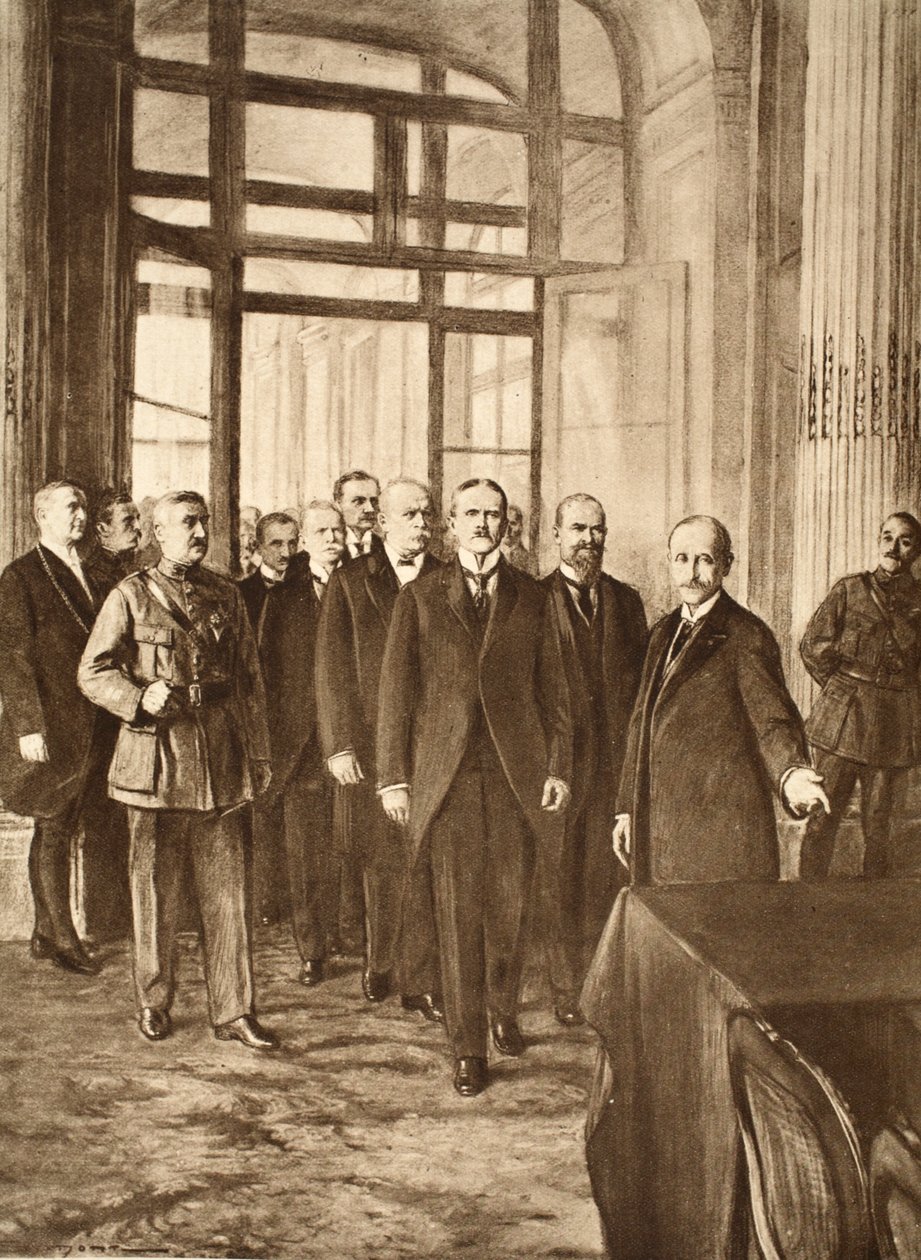 1919年凡尔赛宫的德国政治家 作者 英语学校