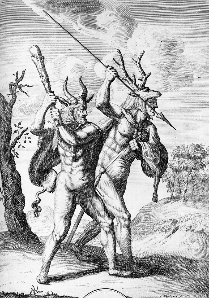 德国人，来自凯撒评论的插图由威廉·邓肯翻译成英文，由Cornelis Huyberts镌刻，出版于1753年 作者 英语学校