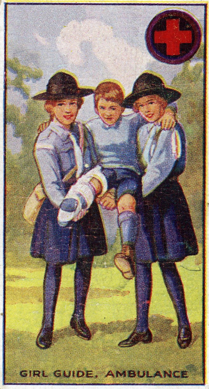 女孩指南救护车徽章，1923年 作者 英语学校