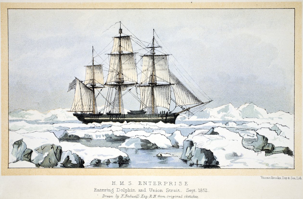 HMS企业进入海豚和联合海峡，1852年9月 作者 英语学校