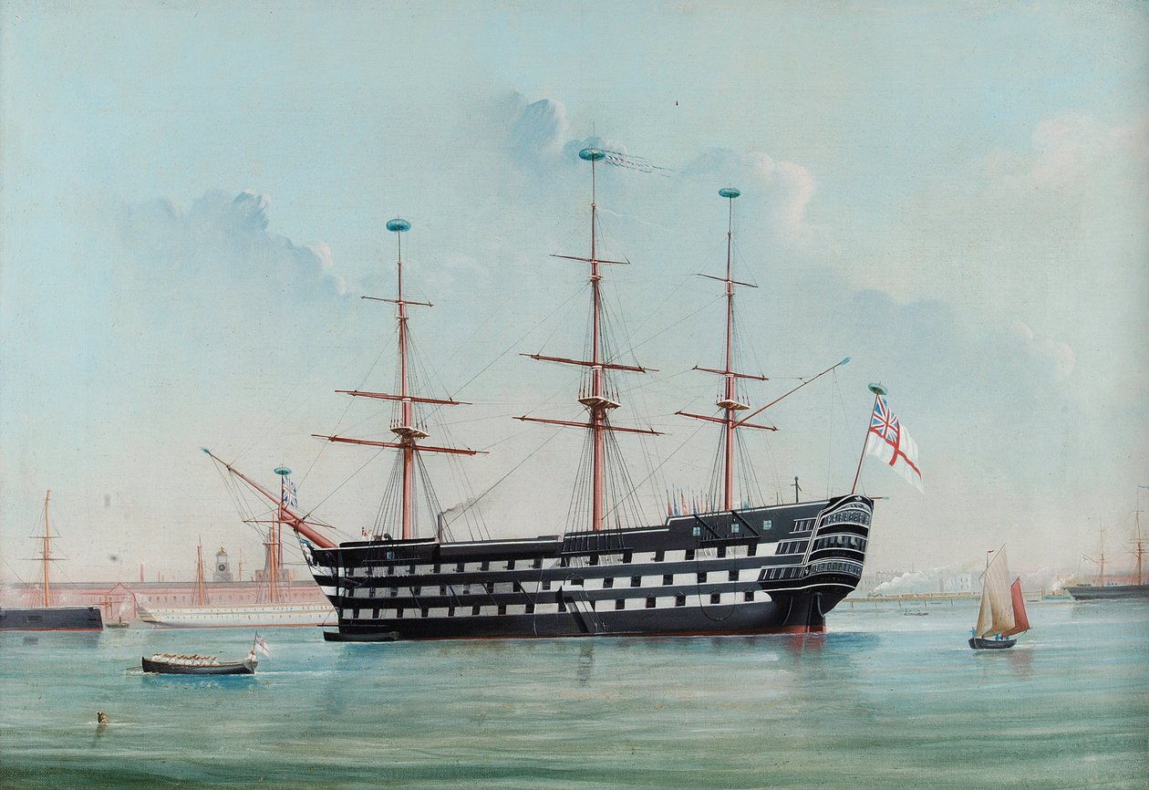 HMS胜利朴茨茅斯港，1860年 作者 英语学校