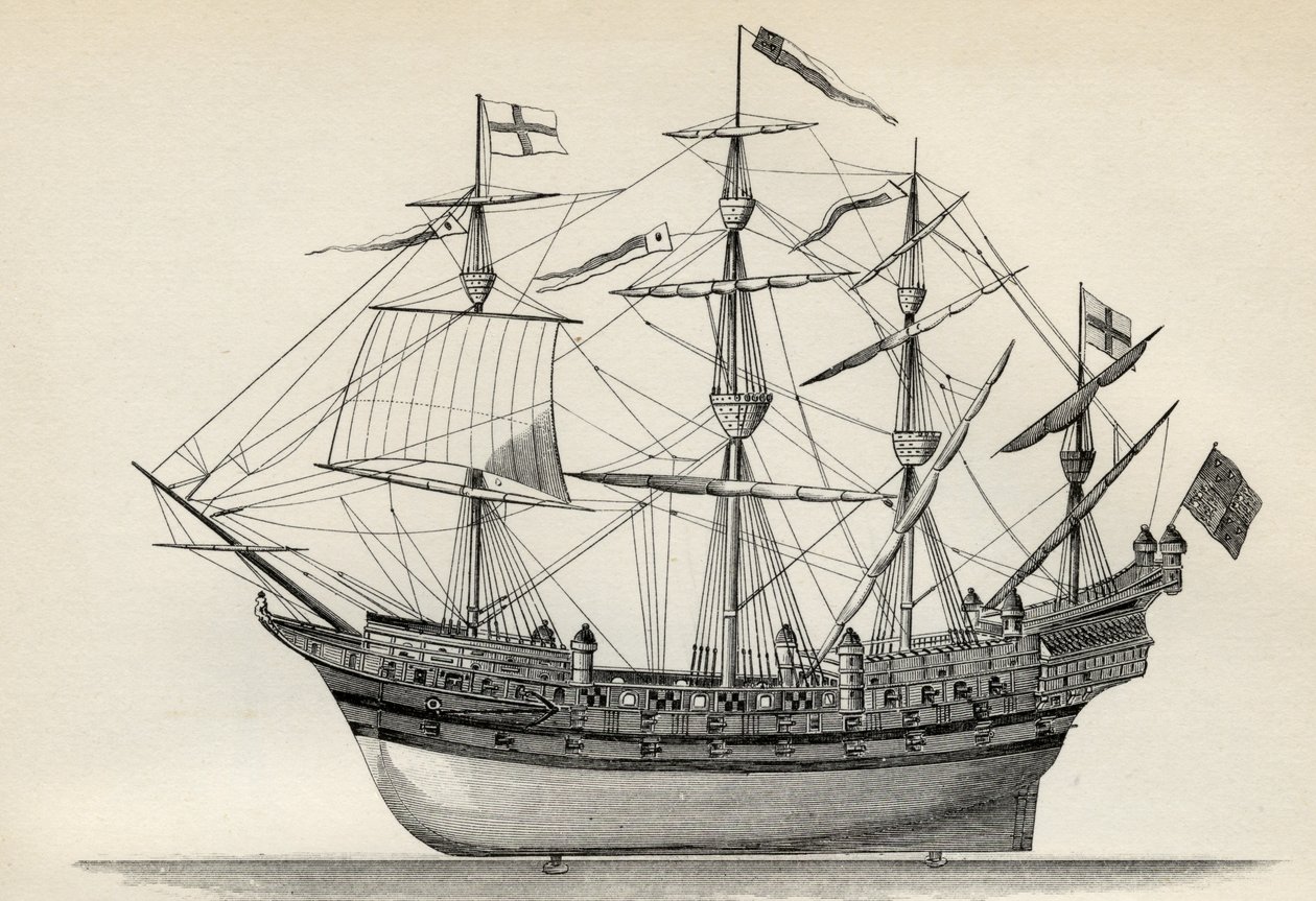 Henri Grace a Dieu，来自“国家百科全书”，由伦敦的William Mackenzie出版，19世纪末 作者 英语学校