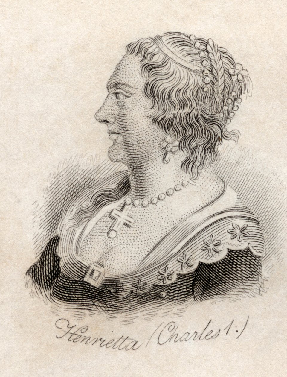 法国的Henrietta Maria，来自&39;Crabb&39;s Historical Dictionary&39;，1825年出版 作者 英语学校