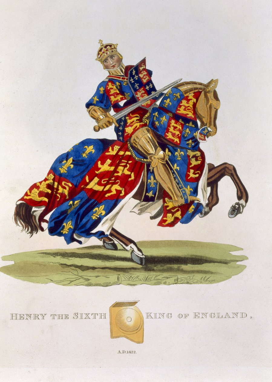 亨利六世，英格兰国王（1421-71），1422年，来自古代护甲，Samuel Rush Meyrick，1824年 作者 英语学校