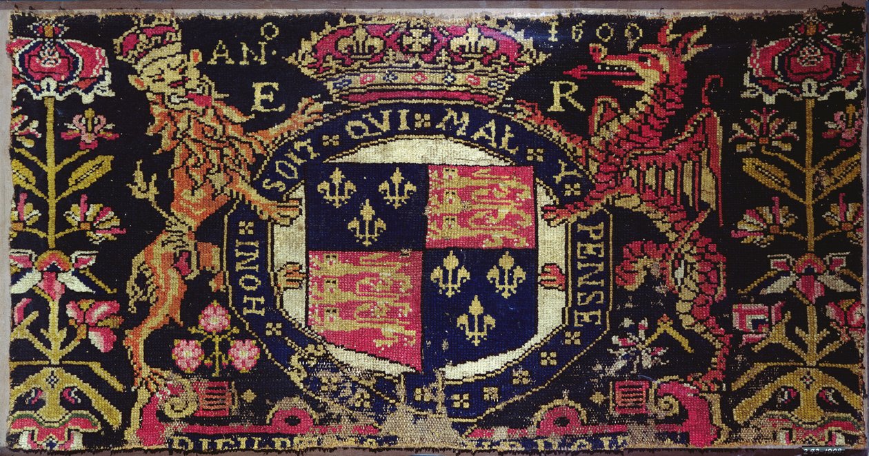 纹章面板地毯，1600（纺织品） 作者 英语学校