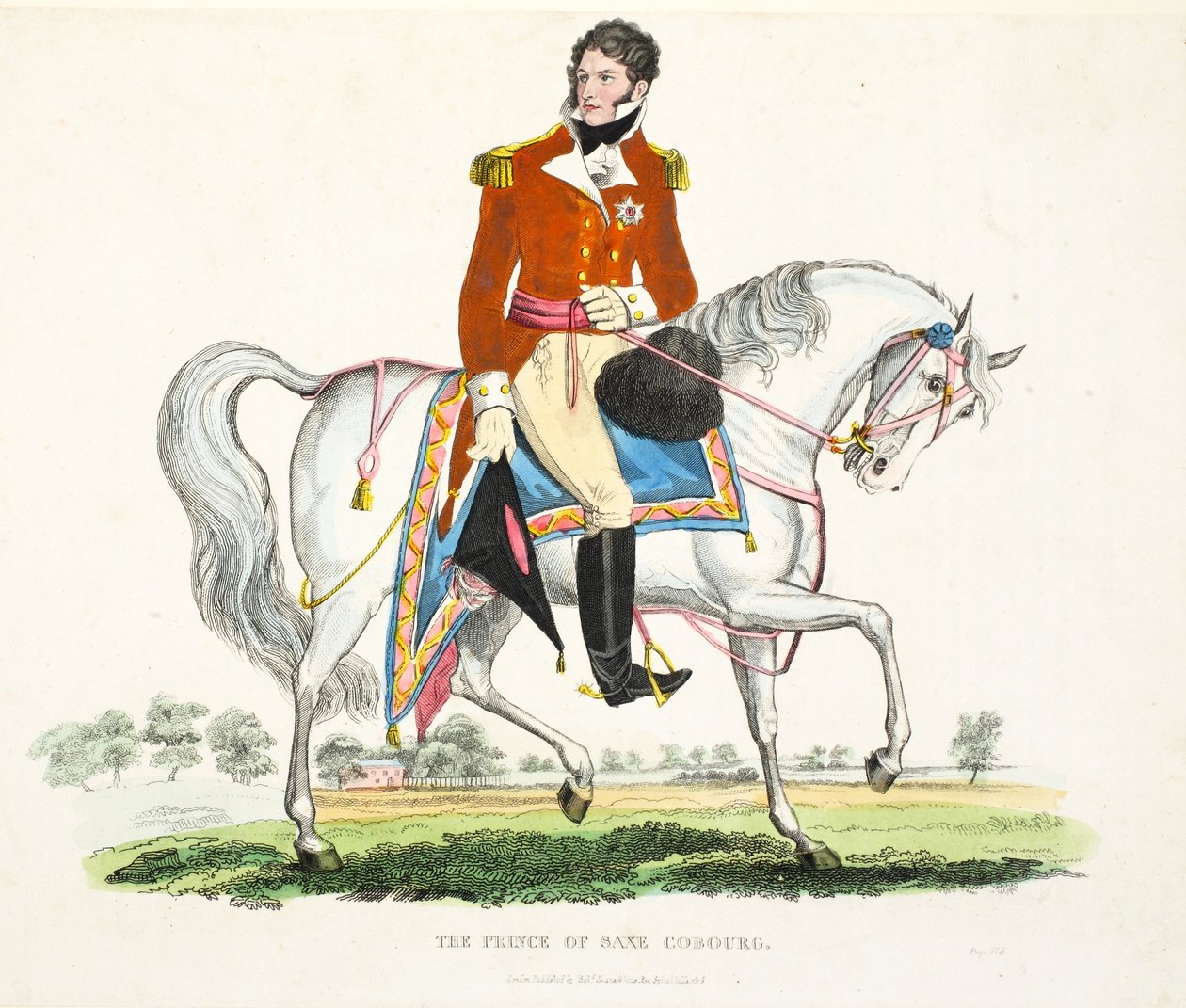 他的殿下，英国摄政王，酒吧。作者：理查德埃文斯，罗姆尼，1816年威廉穆德福德滑铁卢战役历史记录中的插图（彩色铭文） 作者 英语学校