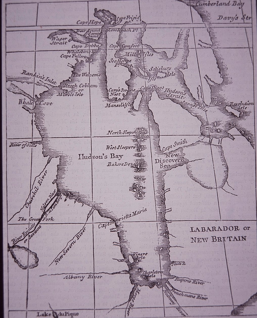 哈德逊湾公司，1744 年出版的哈德逊湾地图 作者 英语学校