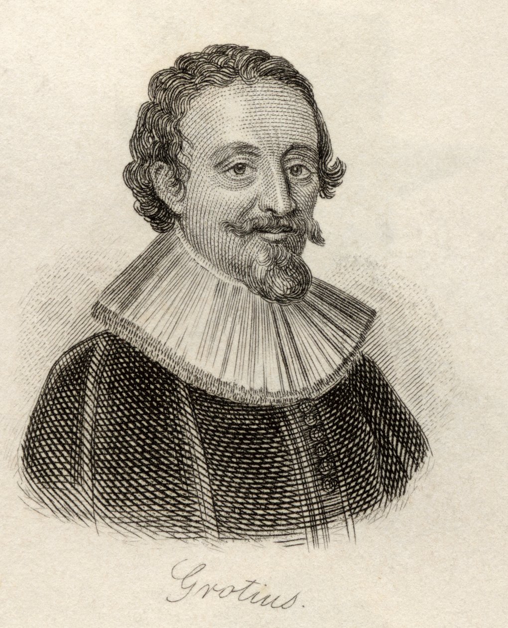 Hugo Grotius，来自&39;Crabb&39;s Historical Dictionary&39;，1825年出版 作者 英语学校
