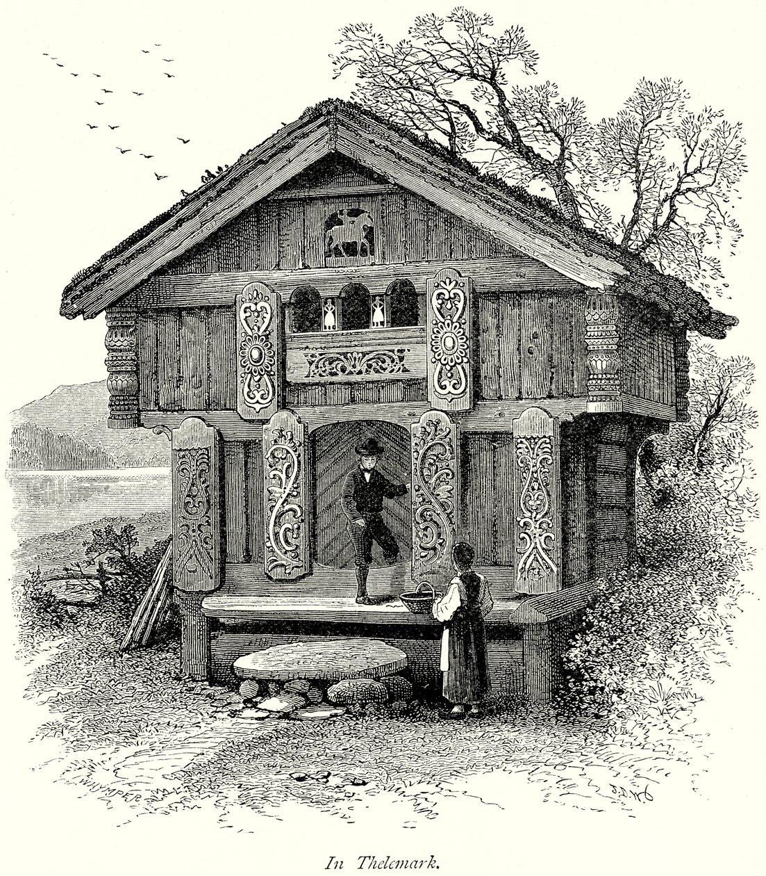 在 Thelemark（雕刻） 作者 英语学校