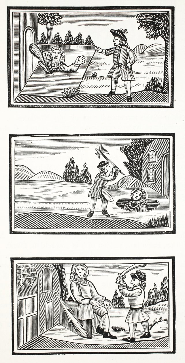 杰克和巨人队，18世纪Chap书籍的插图，约翰阿什顿，酒吧。 1882年 作者 英语学校