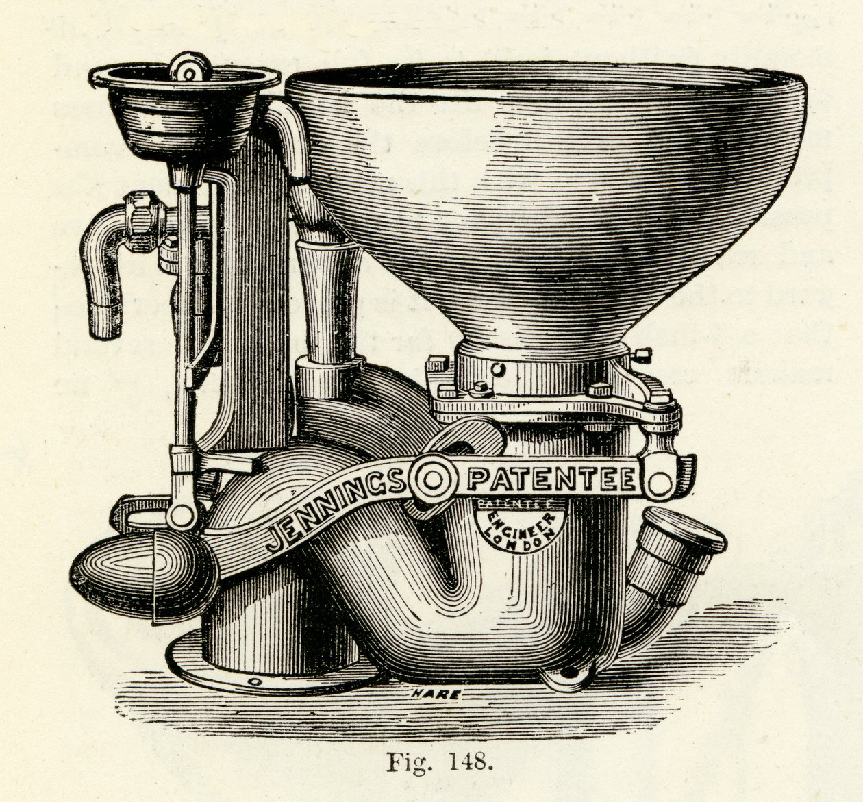 詹宁斯改进了Bramah Valve Closet，1870 作者 英语学校