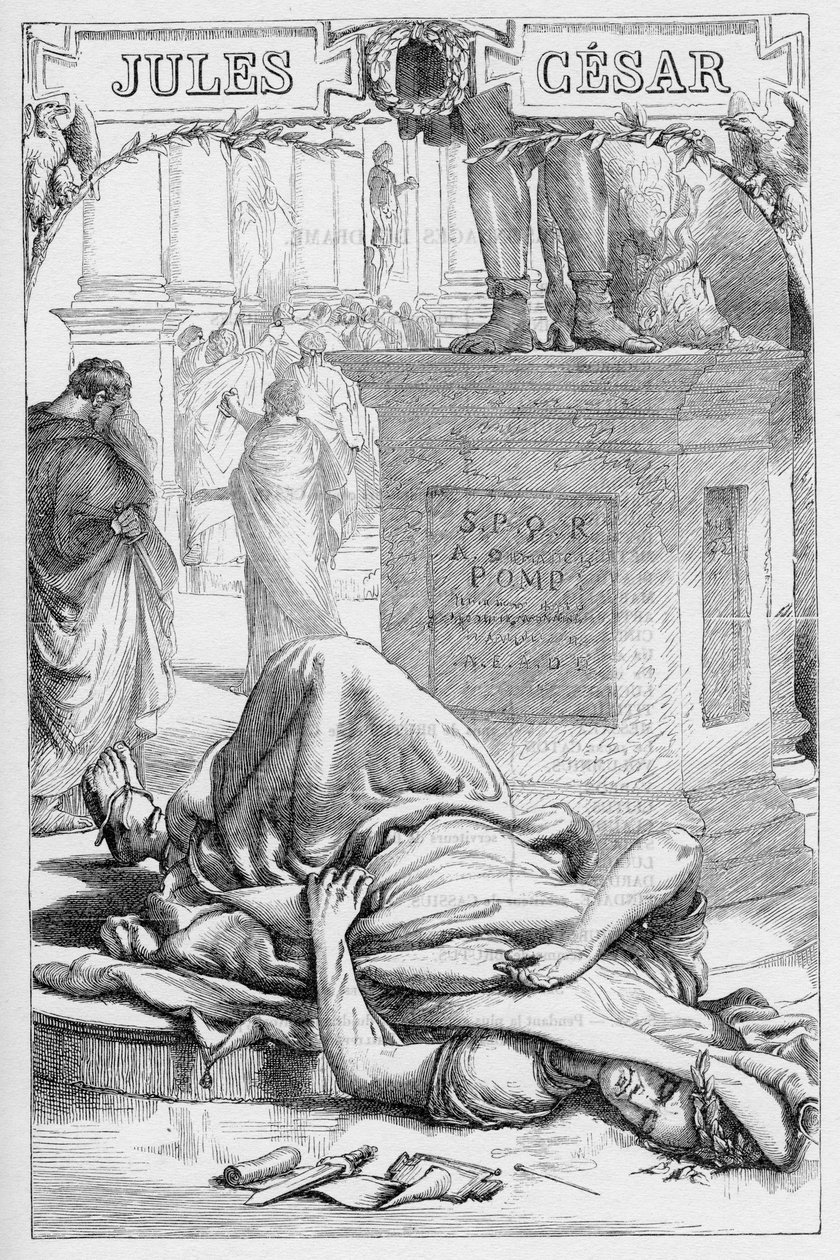 Jules Cesar - The Tragedy of Julius Caesar - 1866 年“威廉莎士比亚全集”中的插图 - 此版本的插图和一般形式借自伦敦出版的卡塞尔的插图莎士比亚 作者 英语学校