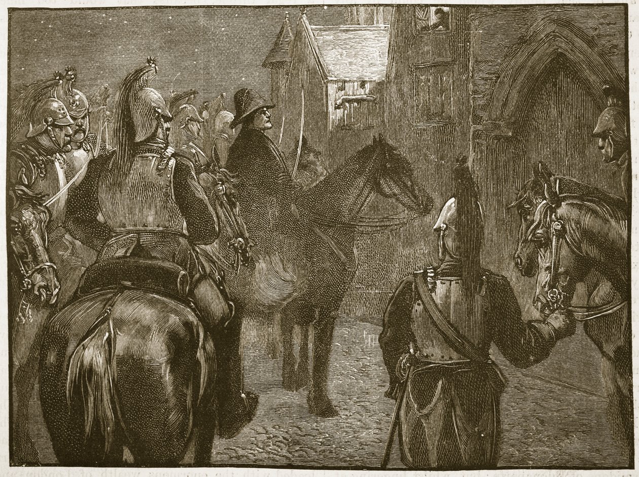 绑架公爵DEnghien，1804年，插图来自卡塞尔斯画报英国历史（棕褐色照片） 作者 英语学校