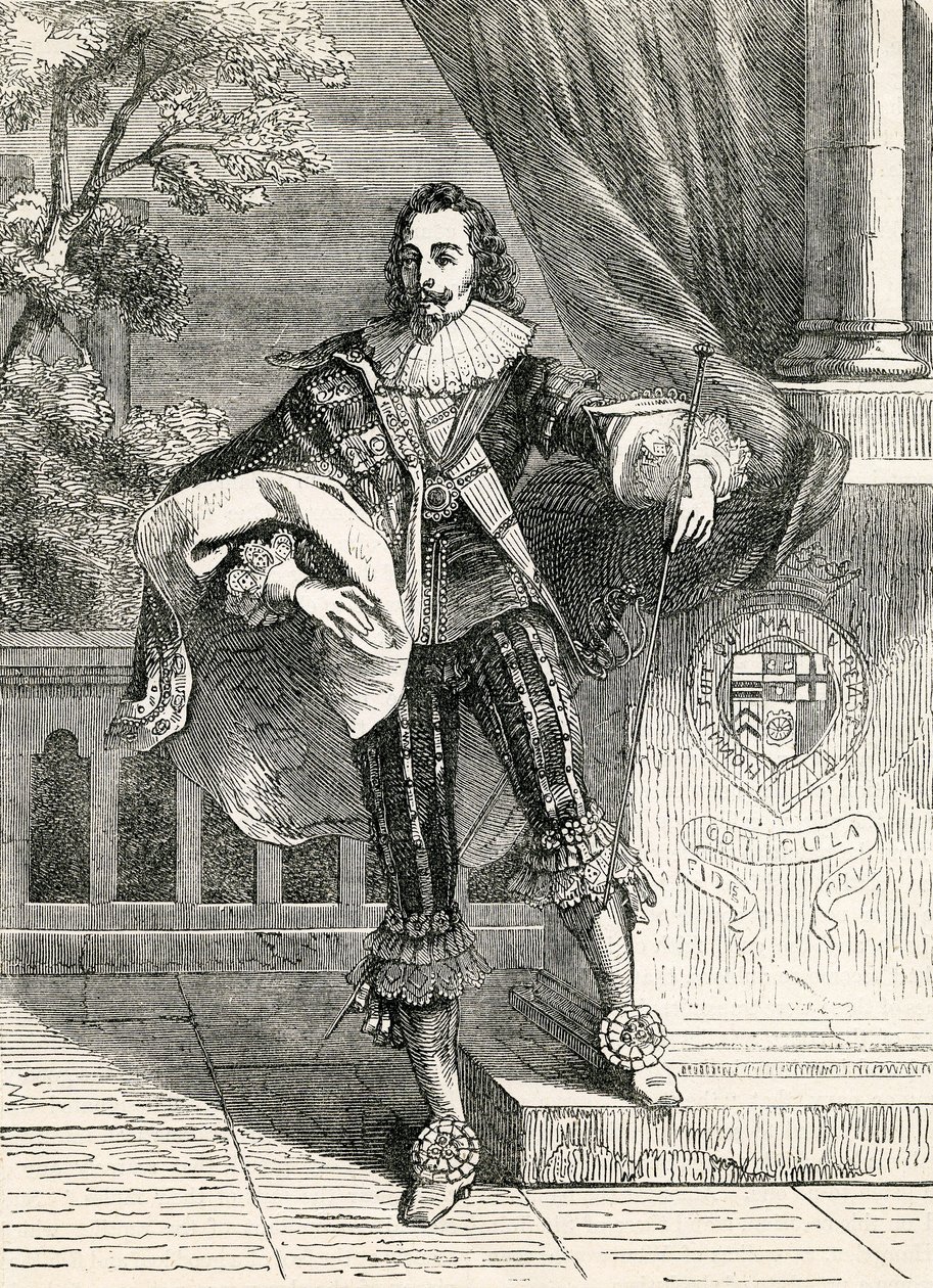查理一世国王，插图取自1857年约翰卡塞尔斯画的英国历史 作者 英语学校
