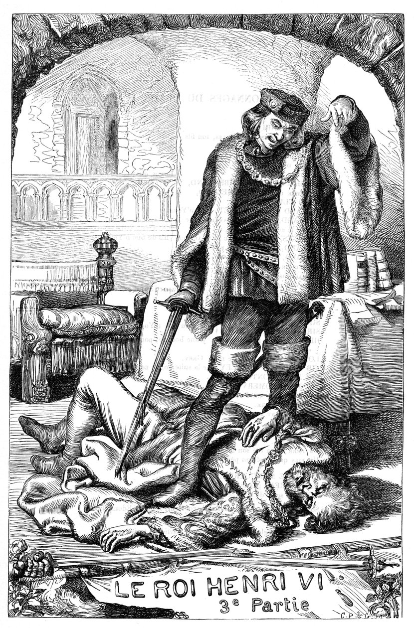 King Henry VI - Henry VI Part 3 - Illustration in “” Completes de William Shakespeare”” 1866 - The illustrations and general form of this edition are borrowed from Cassell