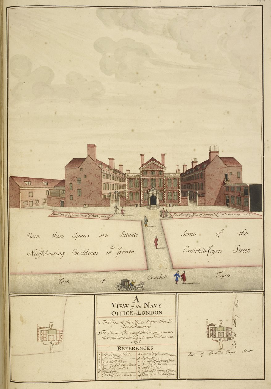 国王 43，f.147 伦敦海军办公室景观 作者 英语学校