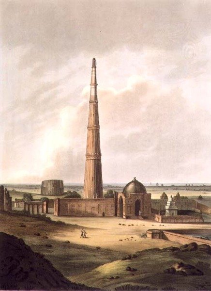 德里的Kuttull Minor，板块24，出自《印度斯坦的二十四景》，由Edward Orme（1774-1820）出版，1805年（水印）。 作者 英语学校