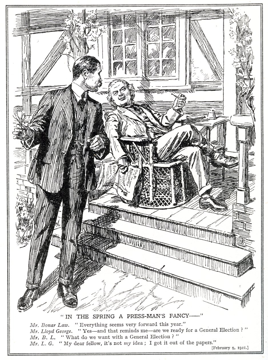 LLoyd George和Bonar Law讨论了1920年2月大选的前景 作者 英语学校