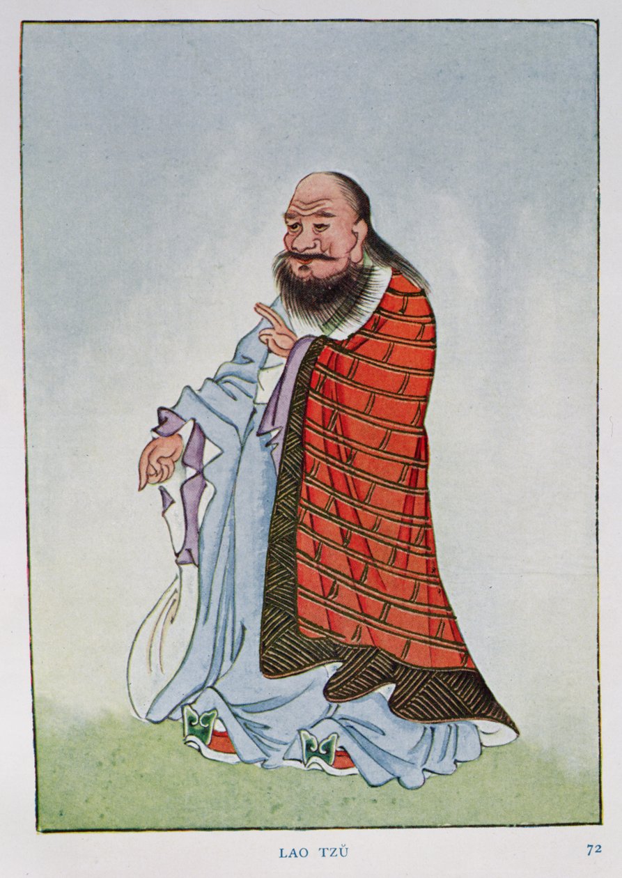 老子（约公元前 604-531 年），插图选自 Edward T.C. Werner 所著《中国的神话与传说》，由 George G. Harrap  Co. 作者 英语学校