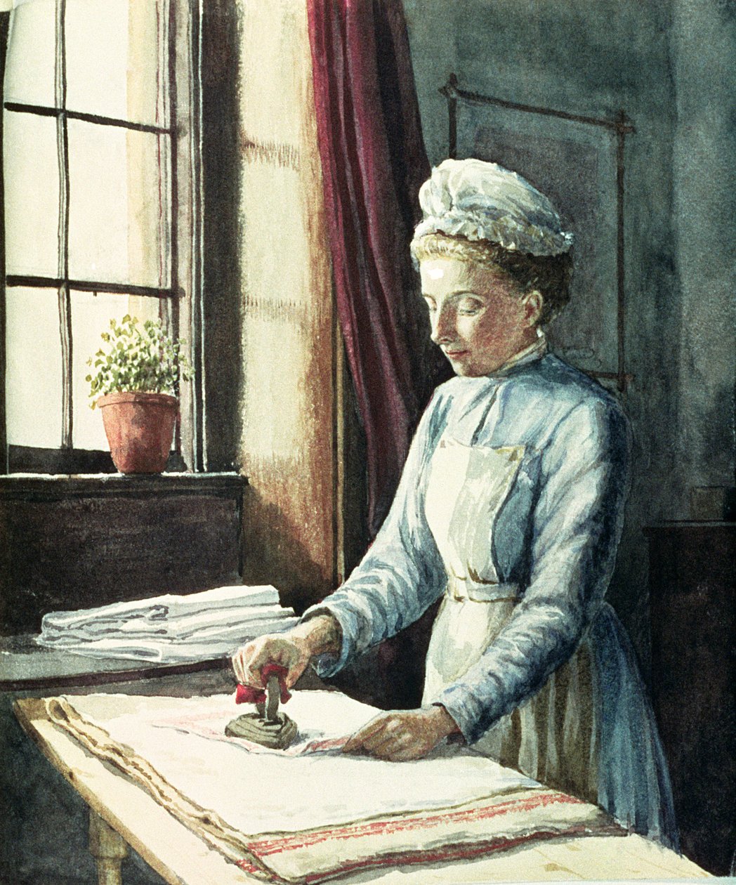 洗衣店女佣，1880年 作者 英语学校