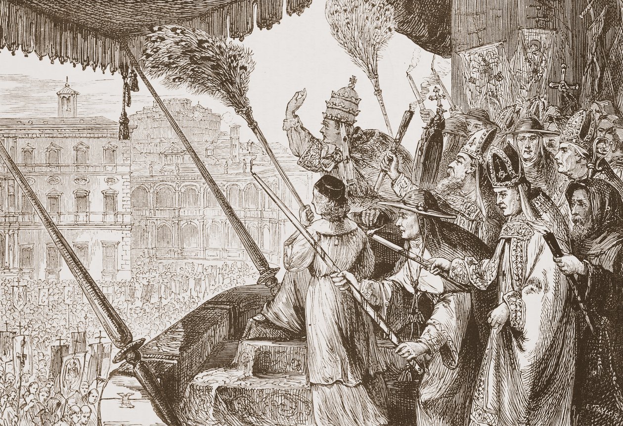 Leo X代表Lords Steel的公牛，插图来自James Aitken Wylie（1808-1890），酒吧的新教历史。 1878年 作者 英语学校