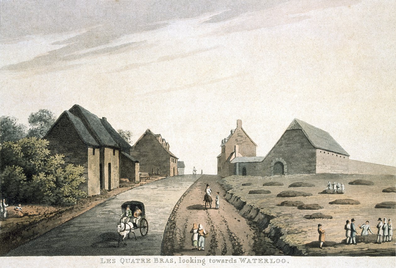 Les Quatre Bras, looking towards Waterloo, published by R. Bowyer 作者 英语学校