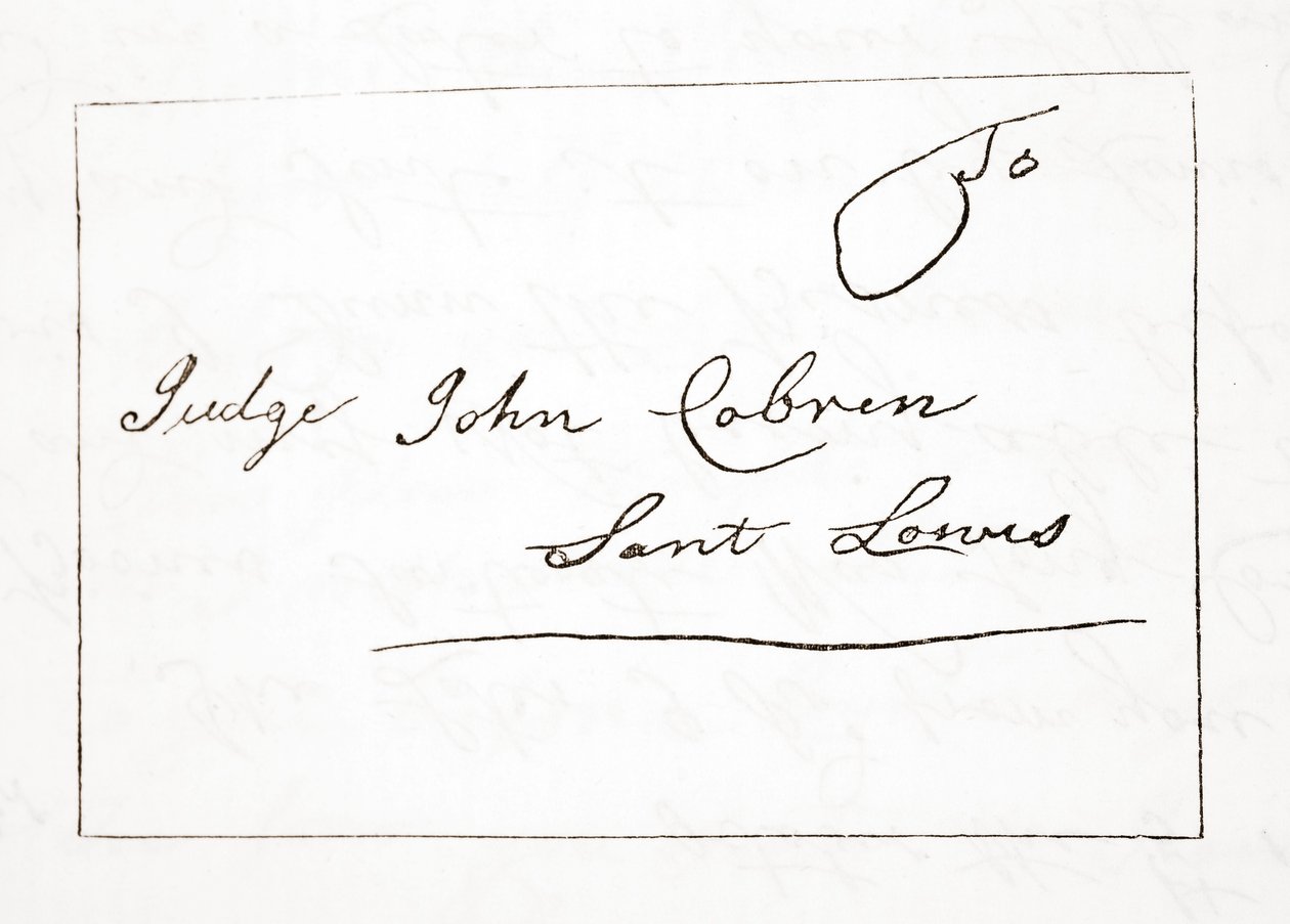 Daniel Boone致John Cobren法官的信，原始日期为1809年10月5日（另见619584） 作者 英语学校