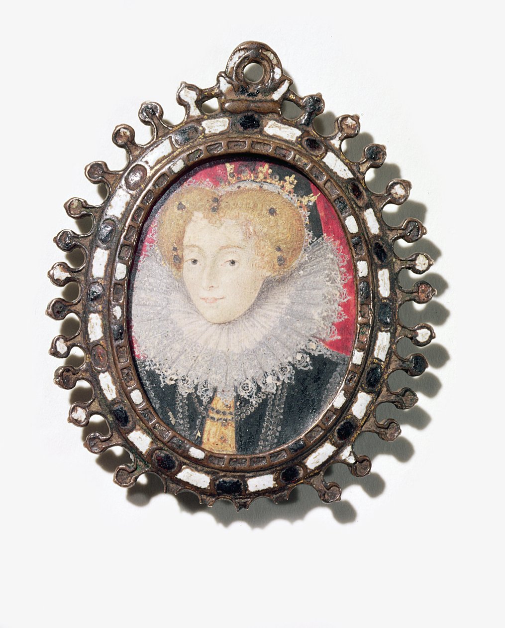 Lettice Knollys，莱斯特夫人（牛皮纸上的水彩画） 作者 英语学校