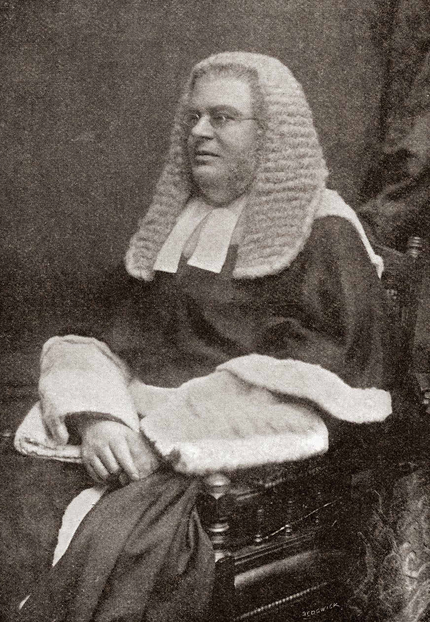 Lewis William Cave 1832 1897. British judge. From The Strand Magazine, published 1896 作者 英语学校