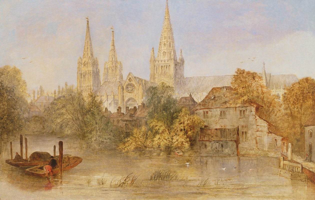 Lowfield大教堂从斯托池，1850年 作者 英语学校
