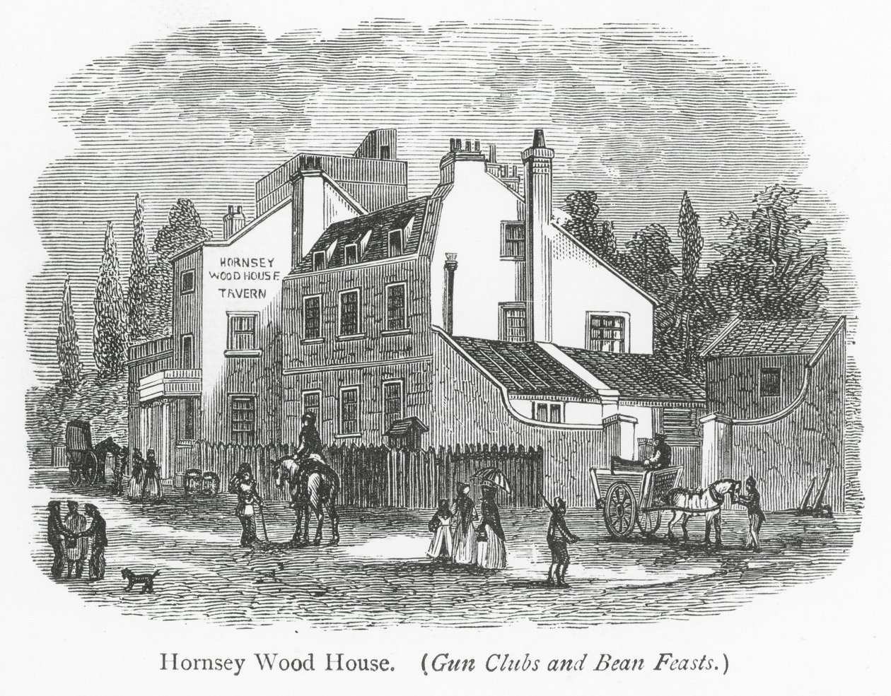 伦敦俱乐部：Hornsey Wood House（雕刻） 作者 英语学校