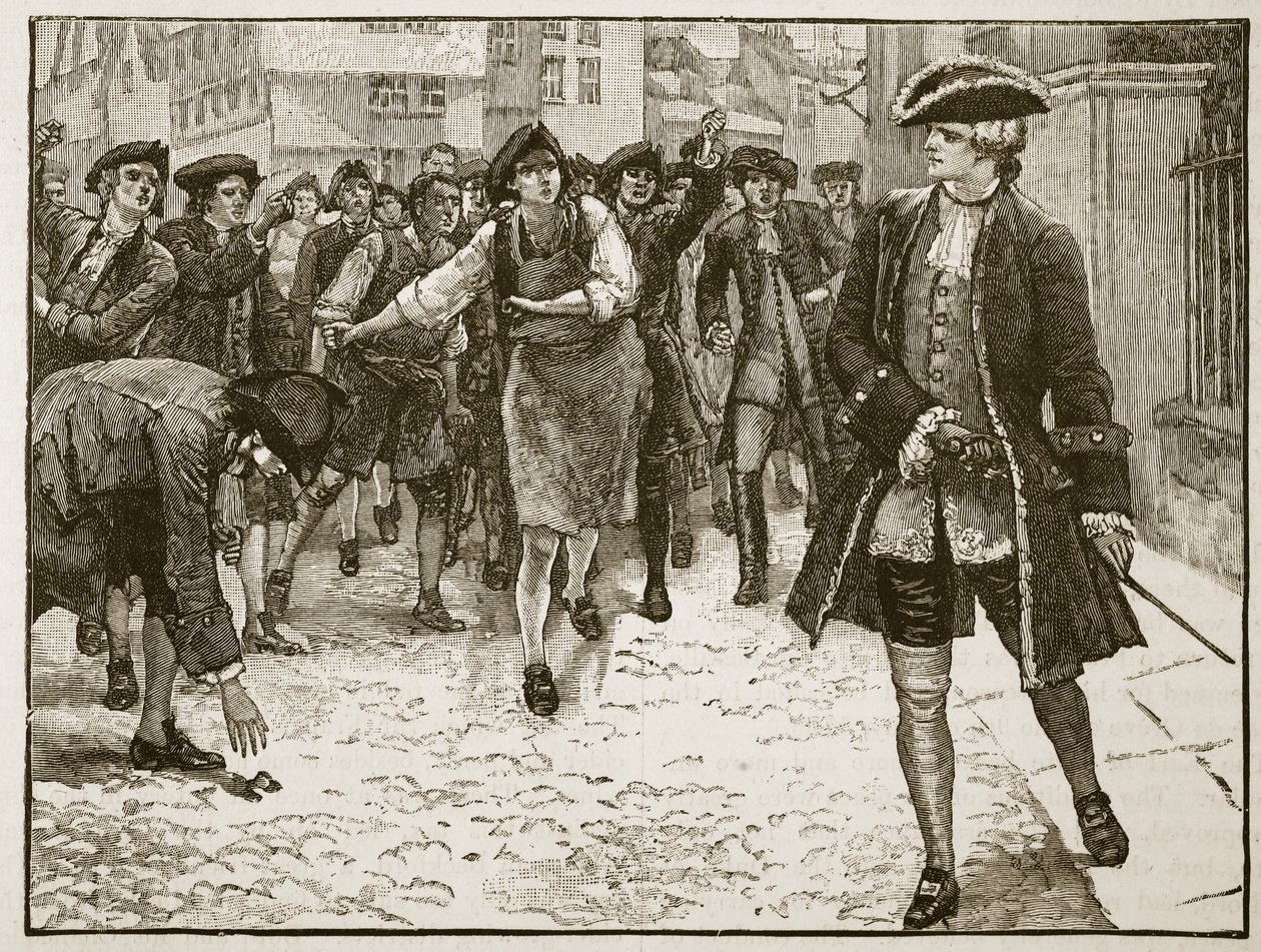 Lord Bute and the Londoners，1763，插图来自Cassells Illustrated History of England（sepia photo） 作者 英语学校
