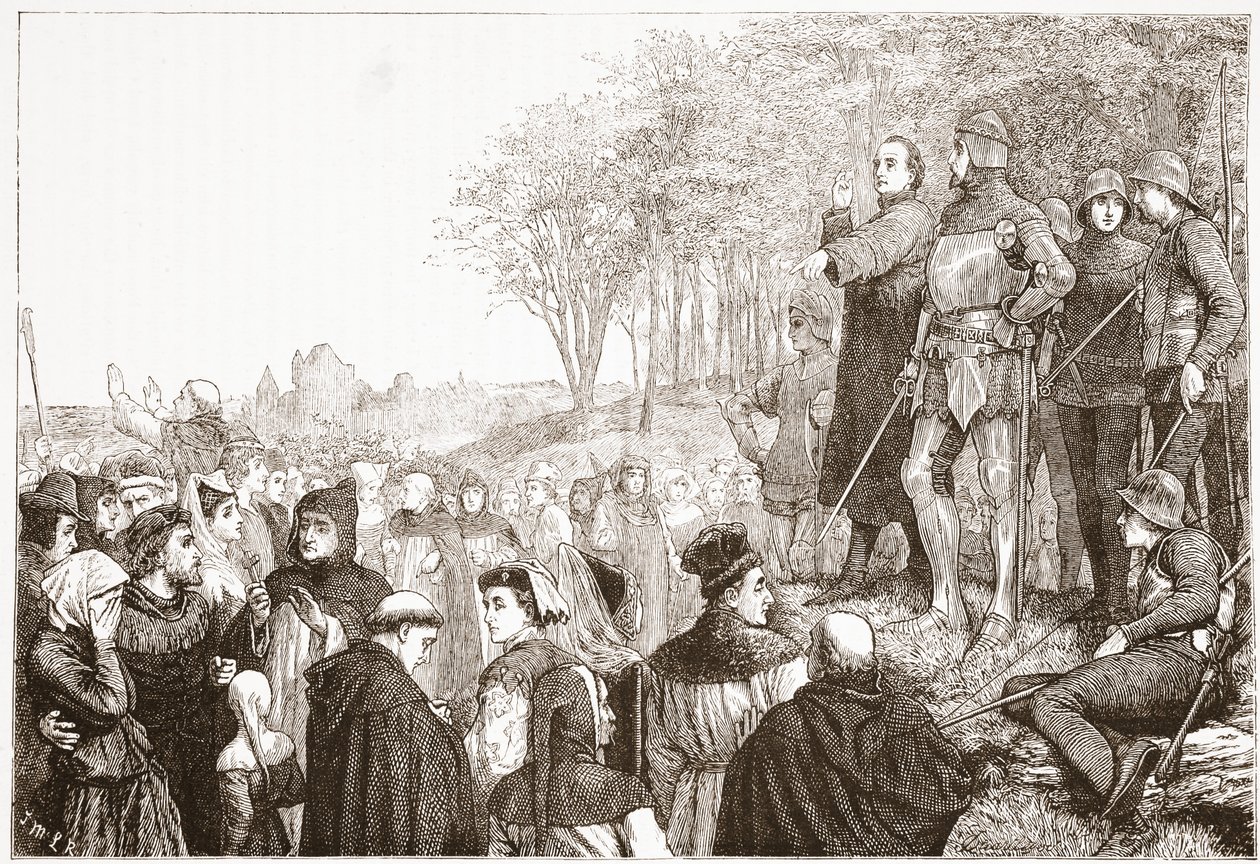 科巴姆勋爵在Lollard讲道，插图来自新教历史詹姆斯艾特肯威利（1808-1890），酒吧。 1878年 作者 英语学校