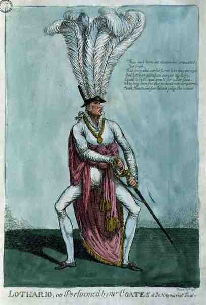 "Lothario, as Performed by Mr Coates at Haymarket Theatre, December 9 1811, published by William Holland. 作者 英语学校