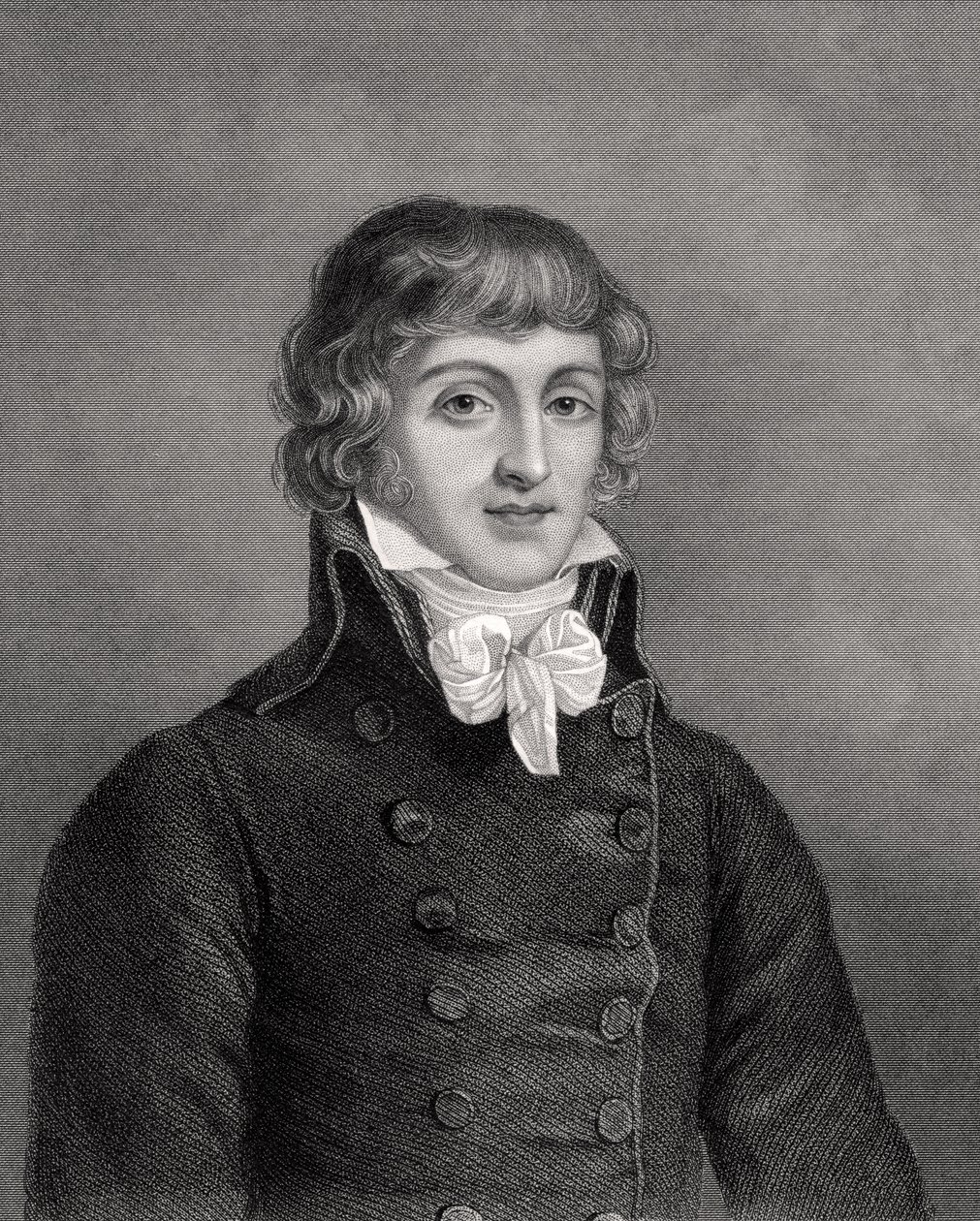 Louis Antonie Leon de Saint-Just，由WH Mote雕刻，1843年在伦敦出版的“政治家的历史剪影”中的插图 作者 英语学校