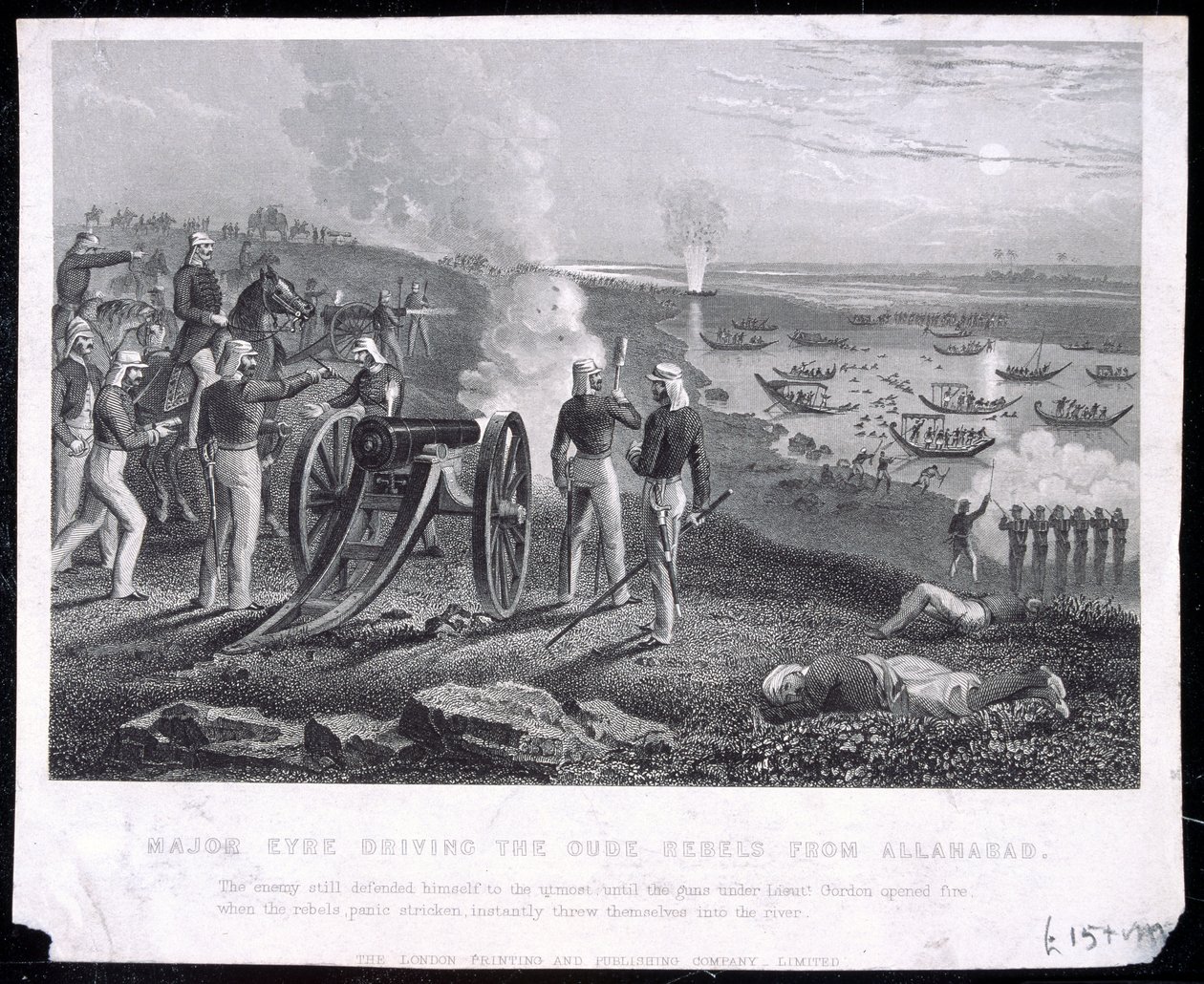 主要的艾尔从阿拉哈巴德驾驶Oude Rebels，出版了1857年的伦敦印刷出版有限公司 作者 英语学校