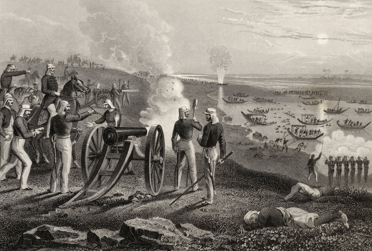 1857年，主要的艾尔驾驶着来自阿拉哈巴德的欧德叛军，1858年出版的“印度叛变史” 作者 英语学校