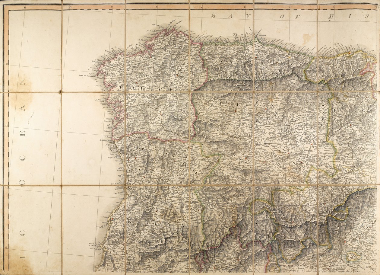 Map of Spain said to have been used by the Duke of Wellington 作者 英语学校