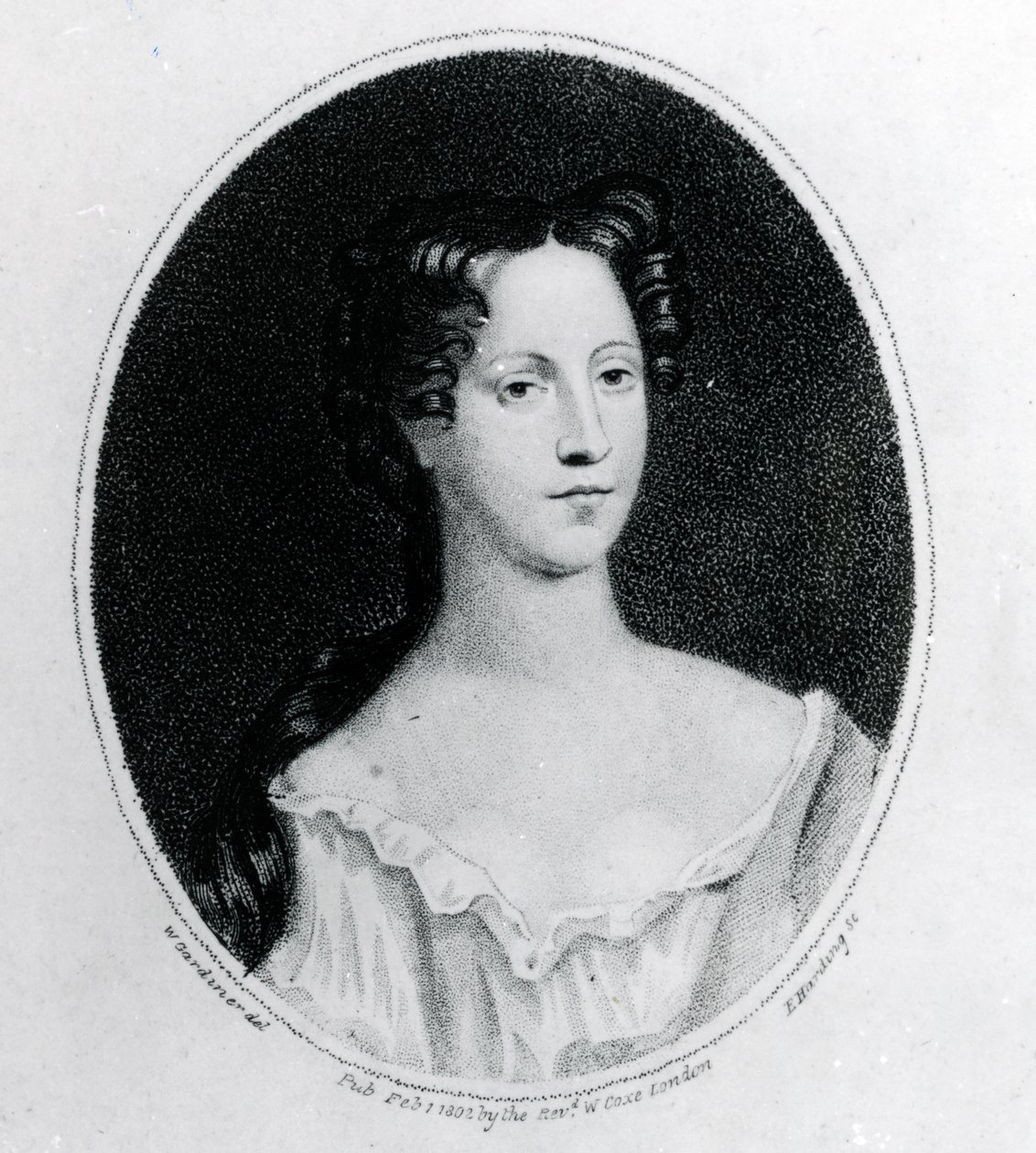 Robert Walpole的妻子Mary Burwell，1802年由W. Gardiner制作的版画（雕刻） 作者 英语学校