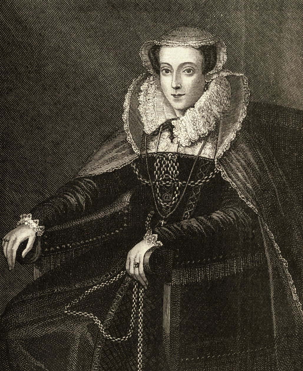 苏格兰玛丽女王（1542-87）（雕刻） 作者 英语学校