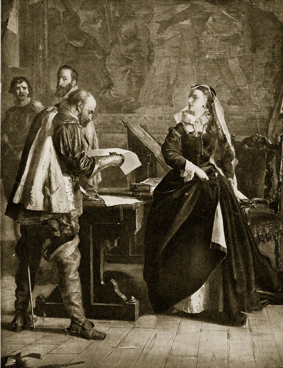 1567年7月，苏格兰玛丽女王签署退位，来自英国国家哈钦森斯的故事，c.1923 作者 英语学校