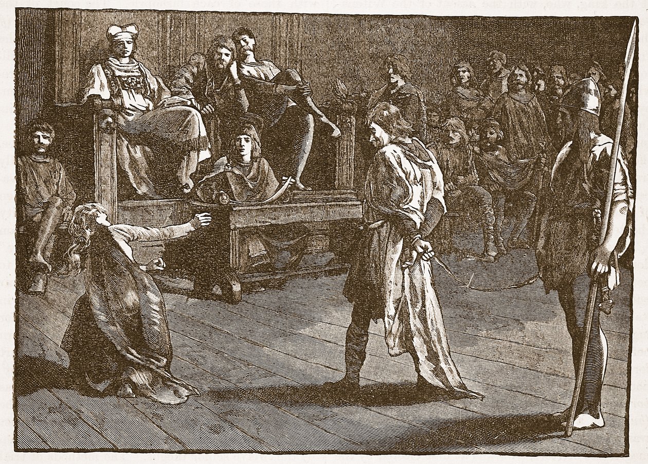 Shires-Moot会议，c.835，来自卡塞尔斯画报英国历史的插图（棕褐色照片） 作者 英语学校