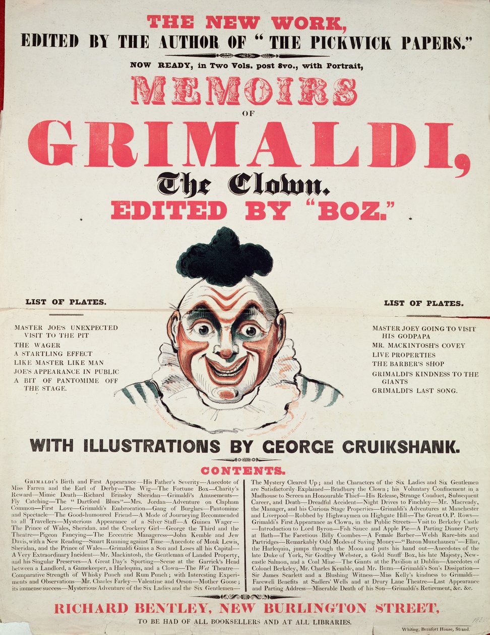 Grimaldi小丑的回忆录，由George Cruikshank插图，1888年版） 作者 英语学校