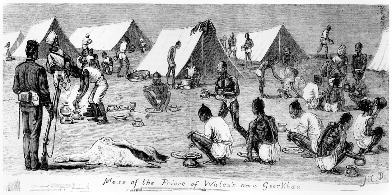 1878年，瓦勒斯王子的混乱拥有Goorkhas 作者 英语学校
