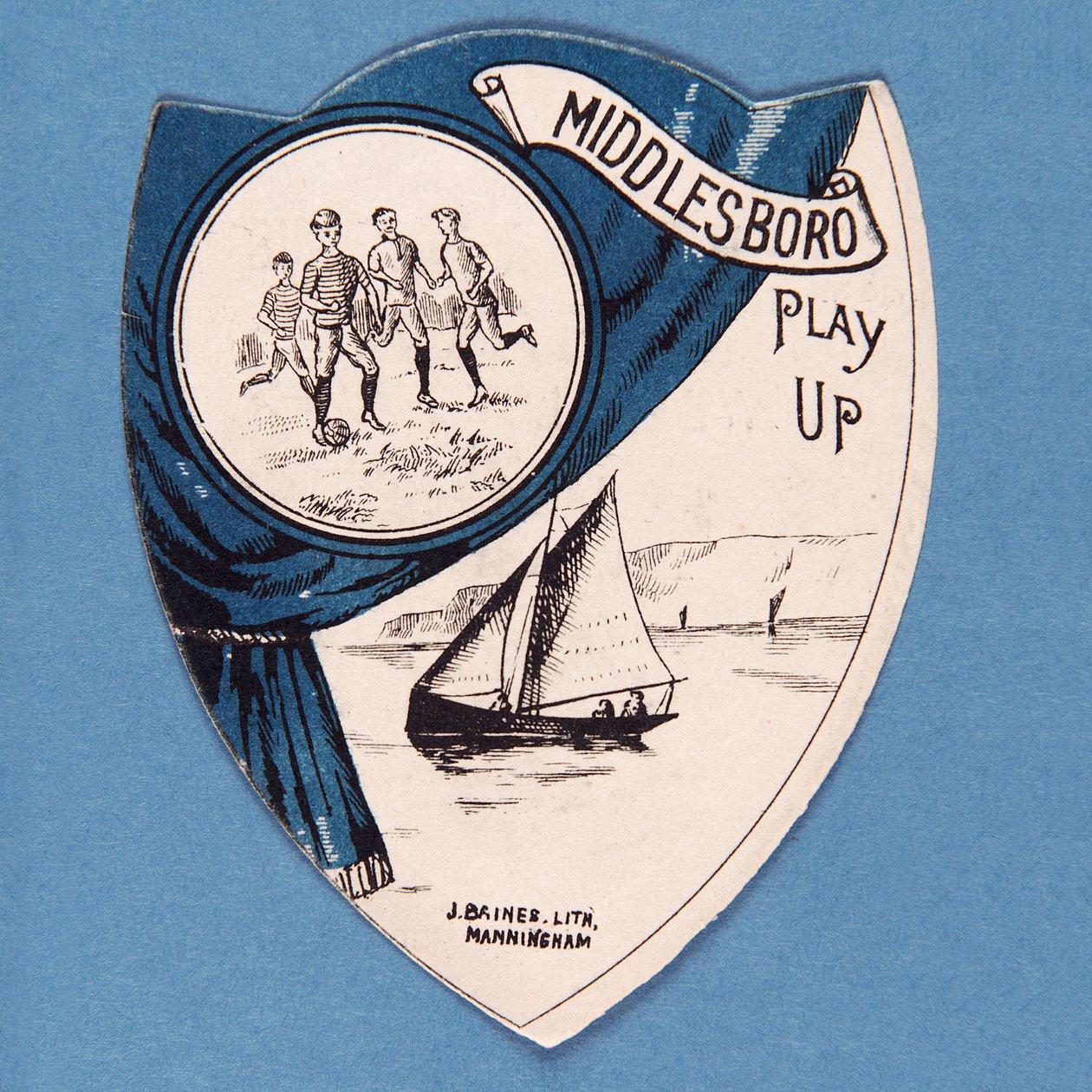 Middlesboro Play Up，Baines卡形状的盾牌，1888-89 作者 英语学校