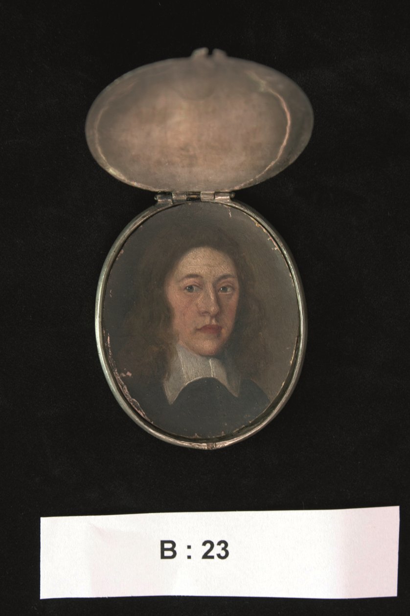 爱尔兰中尉亨利·克伦威尔的缩影，约 1655-59 年（水彩） 作者 英语学校