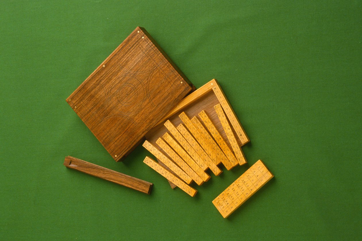 纳皮尔骨头现代复制品（黄杨木和胡桃木） 作者 英语学校