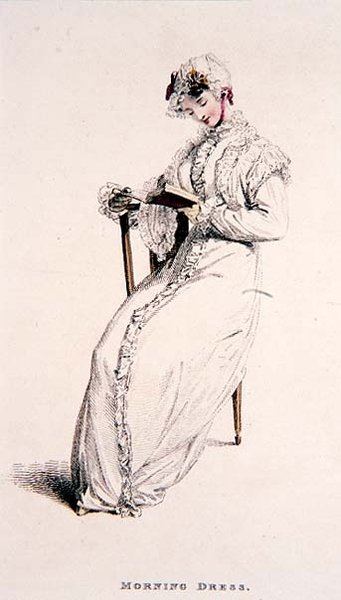 晨装，1811年9月，来自阿克曼的《艺术文献》。 作者 英语学校