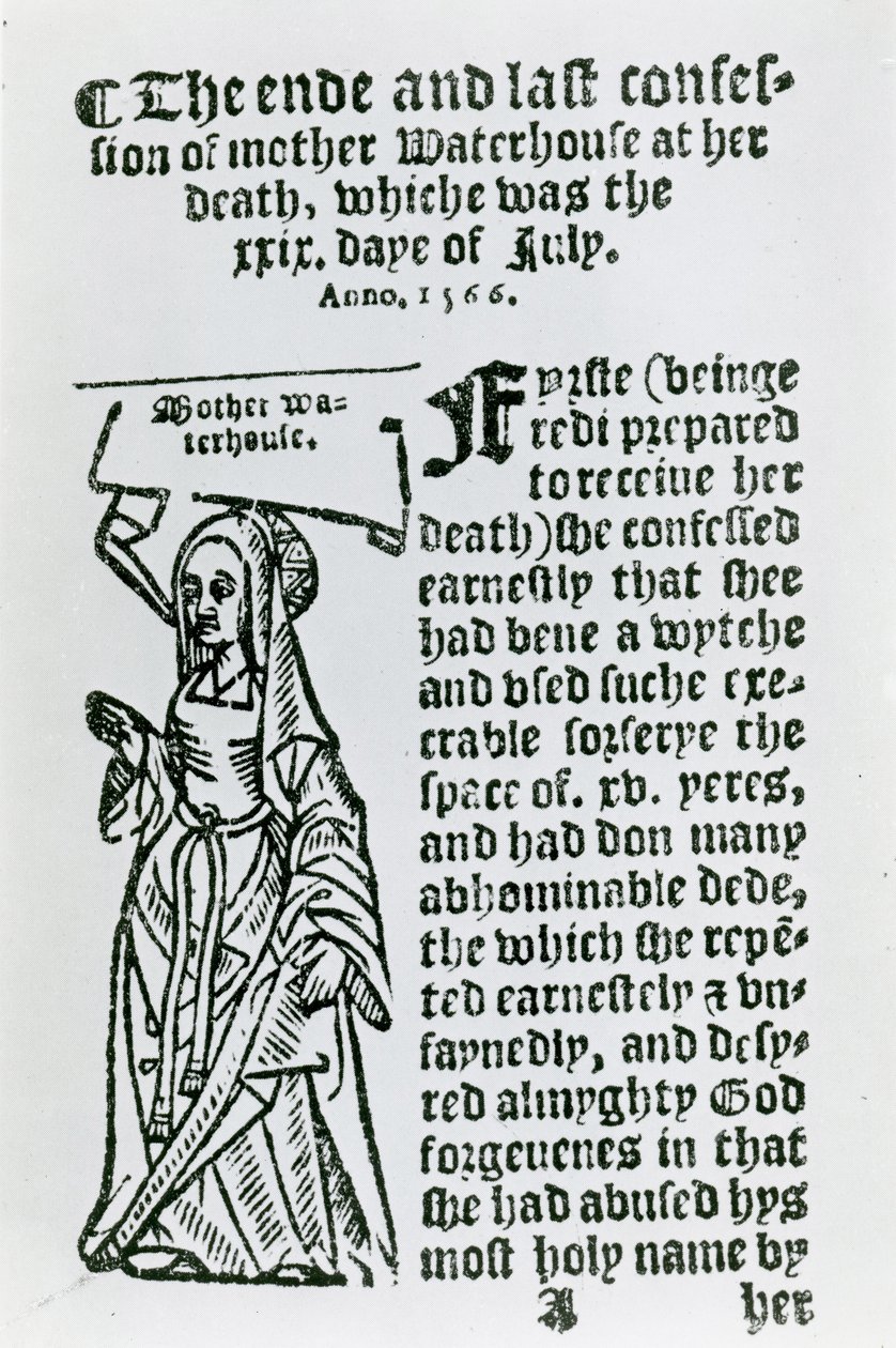 Mother Waterhouse（c.1503-1566），小册子，1566年 作者 英语学校