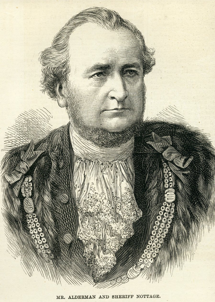 1877年11月10日，“伦敦新闻画报”的Alderman先生和警长Nottage先生 作者 英语学校